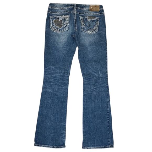 Silver Jeans Co Aiko Slim Boot Cut Low Rise Jeans 29X33 Actual: 31X31 Blue Bling - Picture 3 of 13